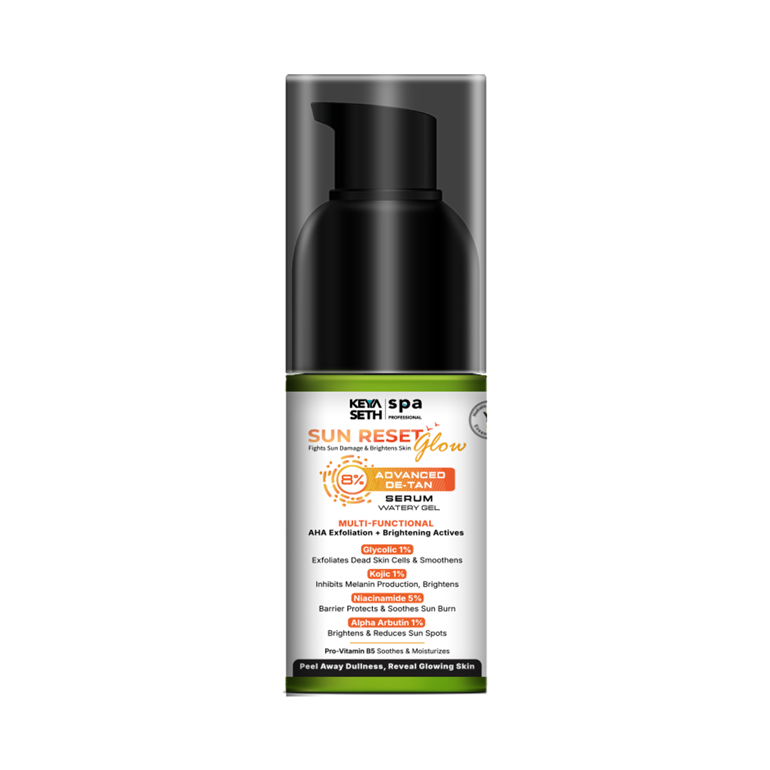 【Keya Seth】 8% Advanced De-Tan Sun Reset Glow Serum Gel｜サンリセット グロウ デタン セラムジェル（グリコール酸 1%・コウジ酸 1%・ナイアシンアミド 5%・アルブチン 1%）｜30ml
