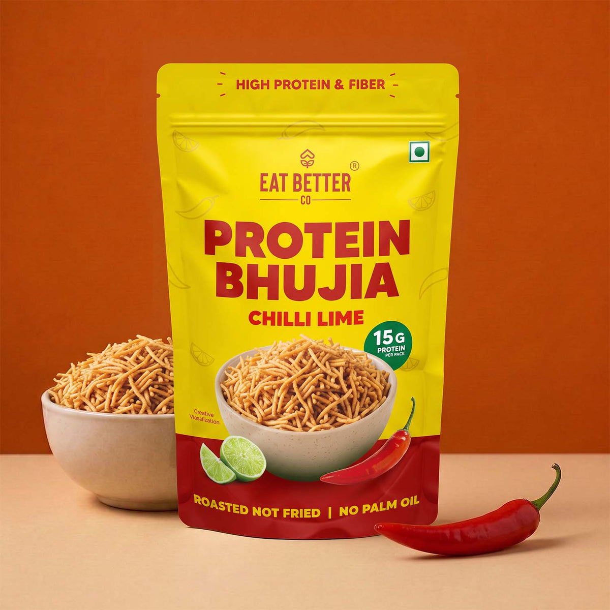 【Eat Better Co】 Protein Bhujia - Chilli Lime｜プロテイン ブジア チリライム｜100g