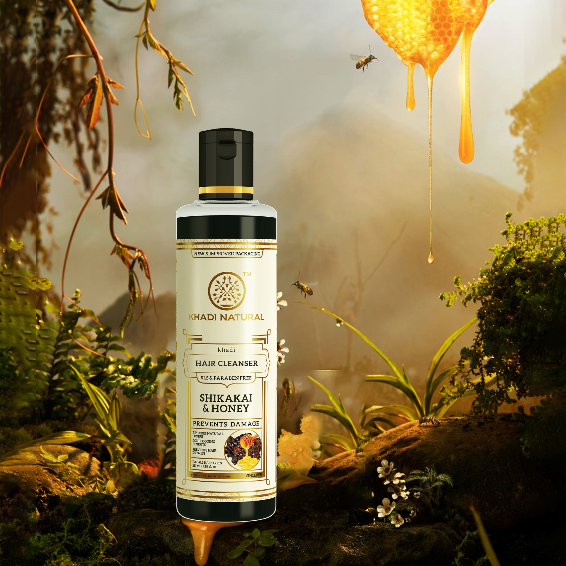 Shikakai & Honey Cleanser Combo SLS & Paraben Free Pack of 2 210ml Each