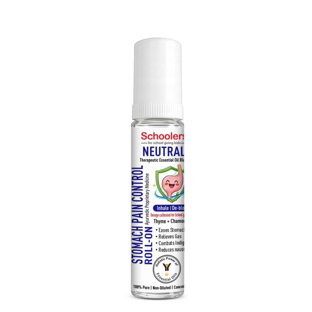 【Keya Seth】 Schoolers Neutral Baby & Kids Aroma Roll-On with Basil, Chamomile & Lavender Oils｜スクーラーズ ニュートラル ベビー＆キッズ アロマロールオン｜8ml