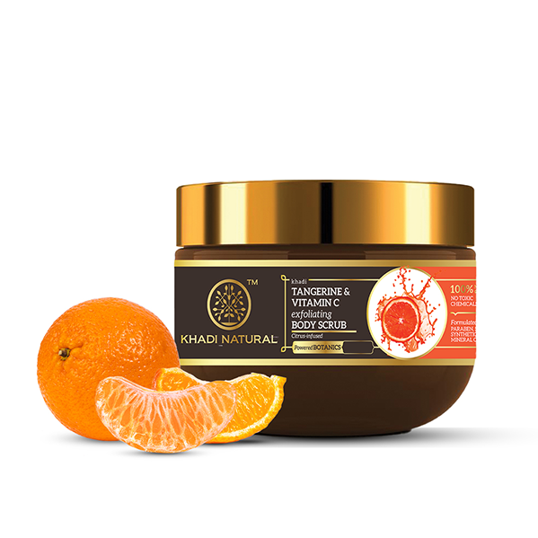 Powered Botanics Tangerine & Vitamin C Exfoliating Body Scrub 200gm