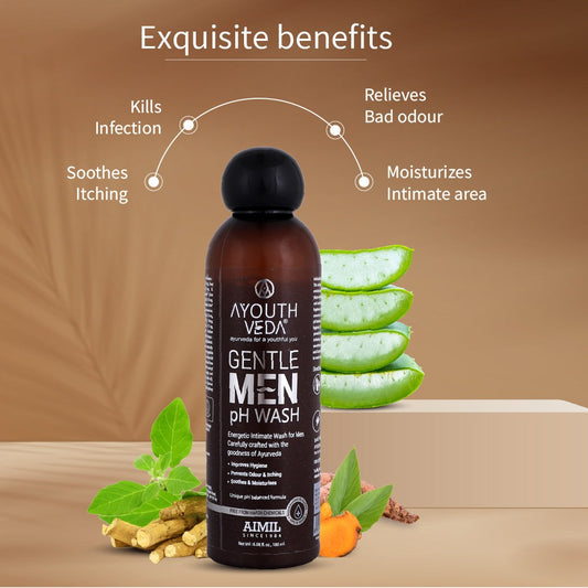 Gentle-Men pH Wash with pH balanced formula (Net Qty-180ml) 180ml