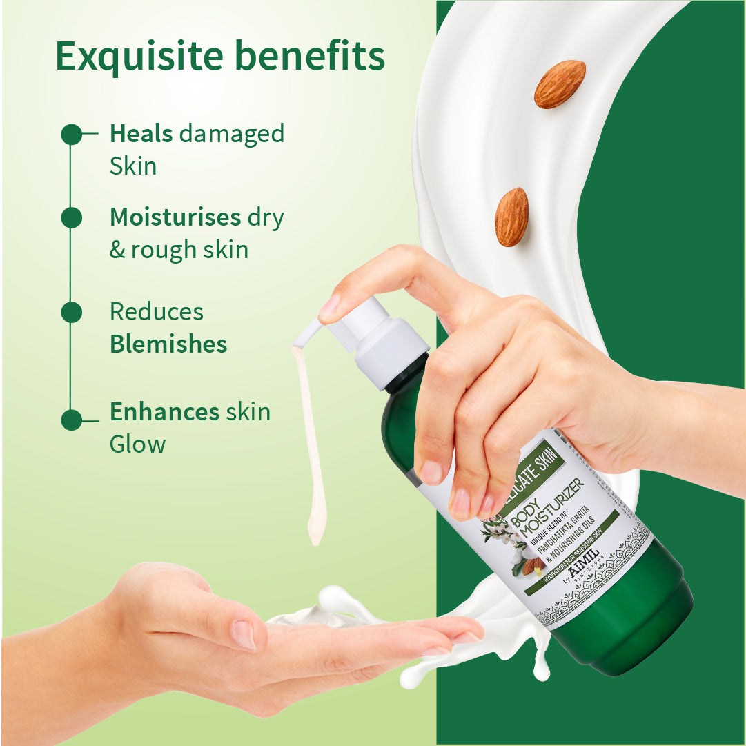Delicate Skin Body Moisturizer For Intense Moisturization Net qty.- 300ml 300ml