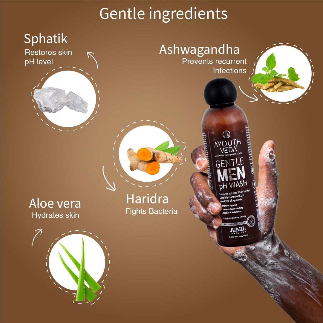 Gentle-Men pH Wash with pH balanced formula (Net Qty-180ml) 180ml