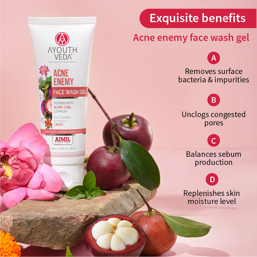Anti-Acne CTM Regime | Acne Enemy Face Wash 100 ml + Acne Enemy Clarifying Toner 100 ml + Oil Control Matiffying Moisturizer 60 g | 3-Step Clear Skin Routine for Oily & Acne-Prone Skin 100ml