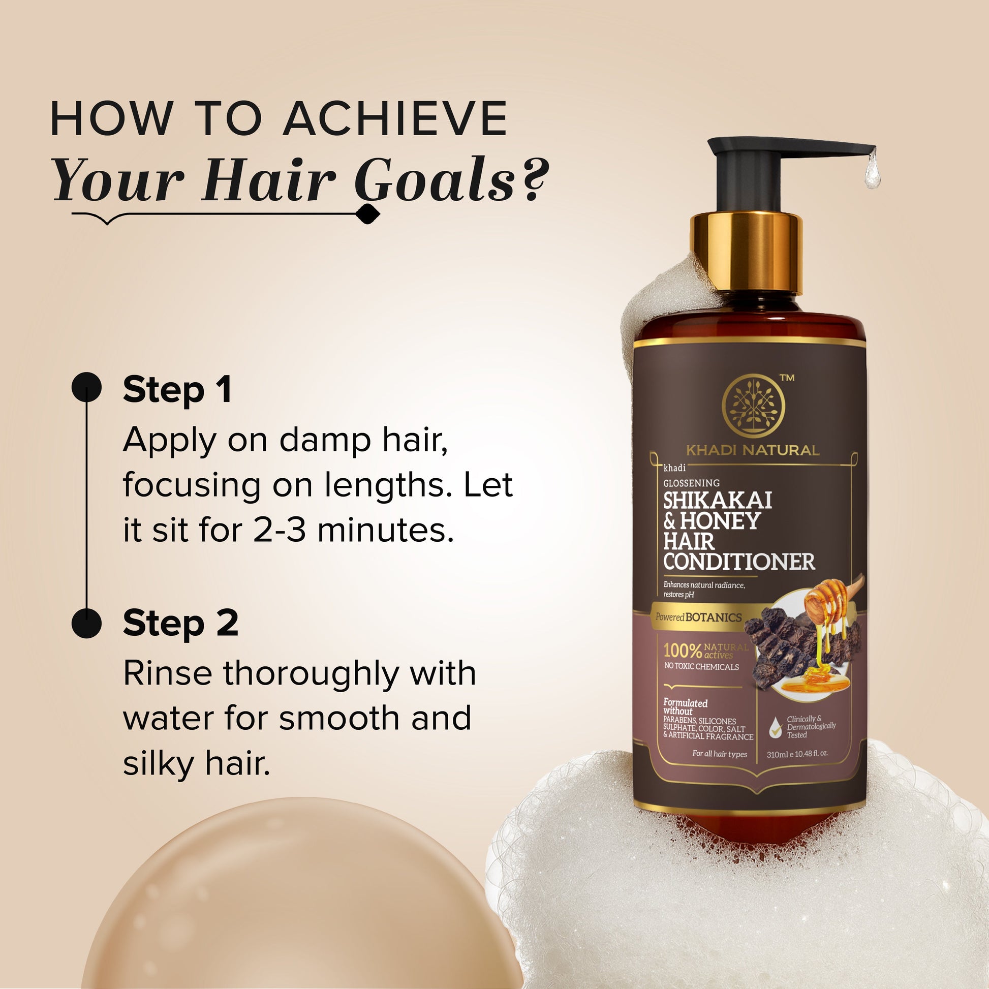 Shikakai & Honey Hair Conditioner-Powered Botanics 310ml