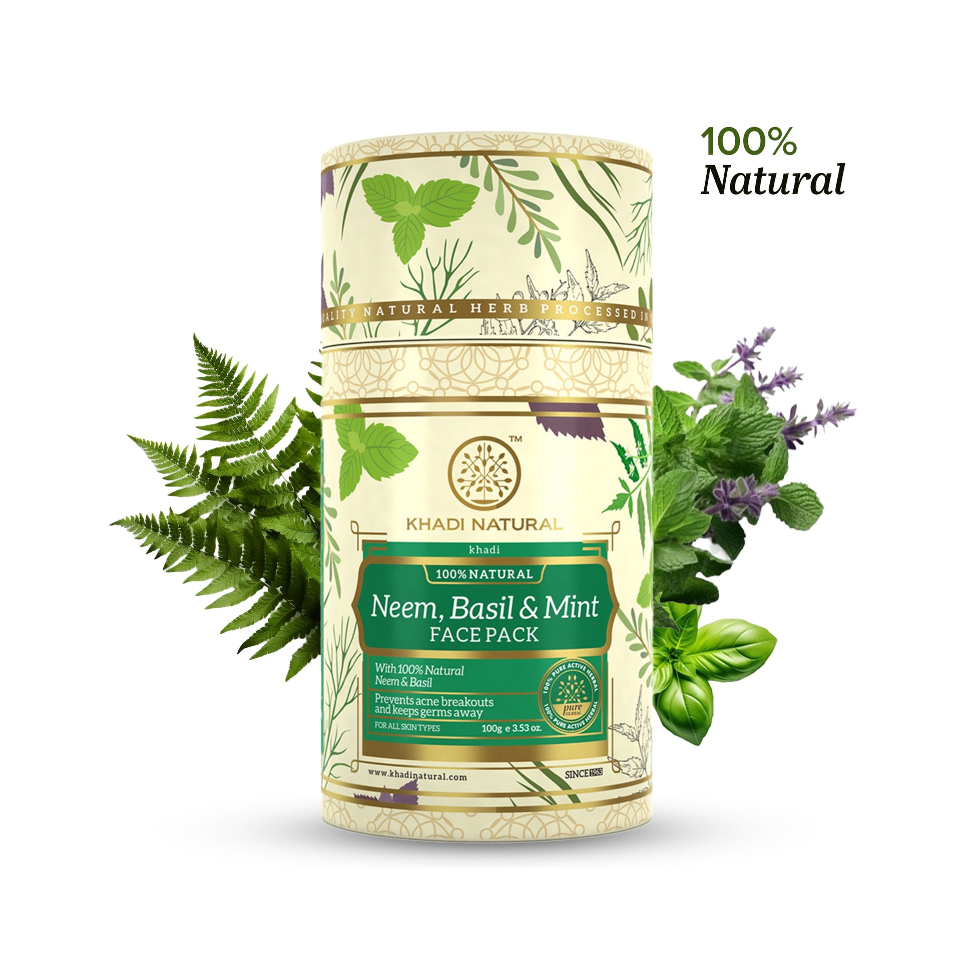 Neem, Basil & Mint Face Pack 100gm