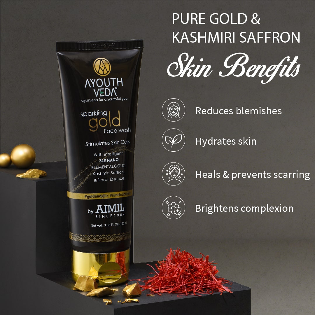 Sparkling Gold Face Wash With 24k Gold & Saffron (Net Qty-100 ml) 100ml
