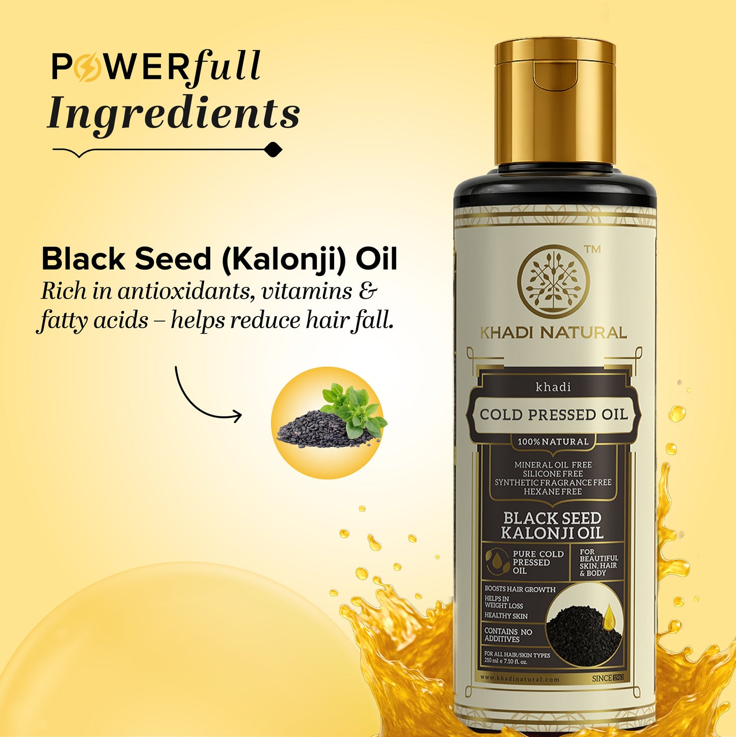 Pure Black Seed Kalonji Cold Pressed Oil - 100% Natural 100ml