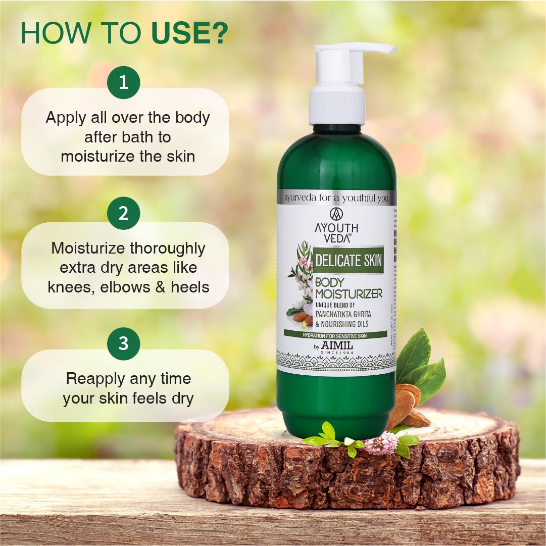 Delicate Skin Body Moisturizer For Intense Moisturization Net qty.- 300ml 300ml