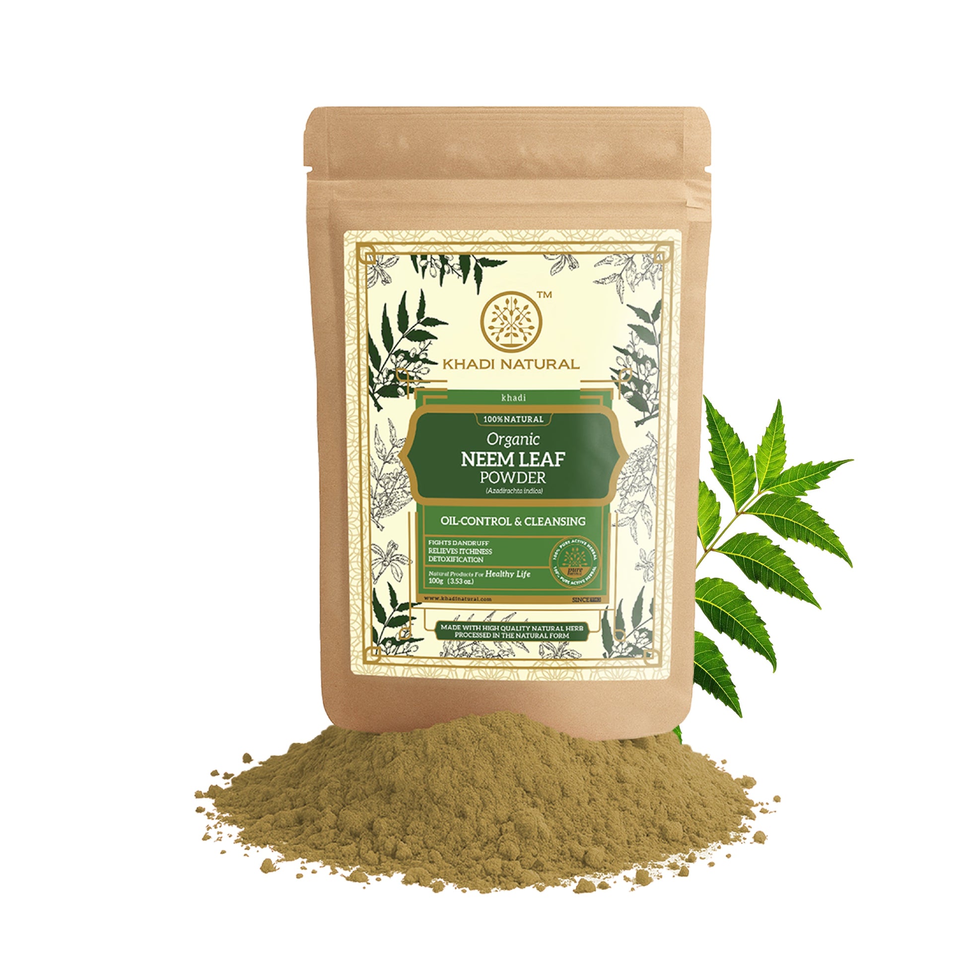 Organic Neem Leaf Powder For Hair - 100% Natural 100gm