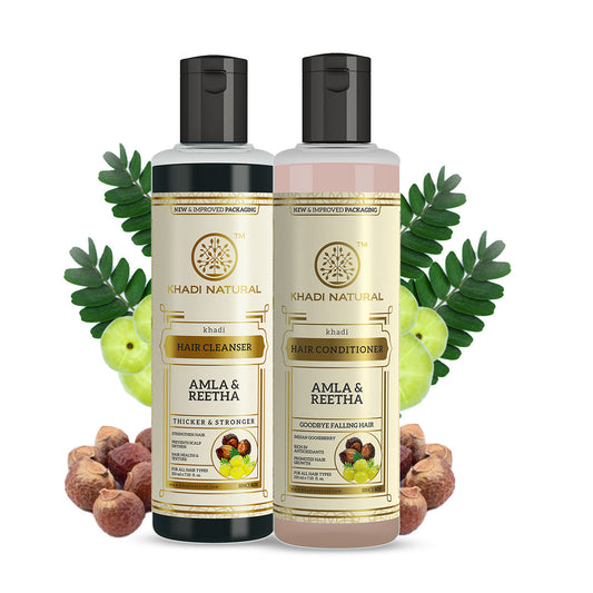 Amla & Reetha Hair Cleanser & Conditioner Combo – Pack of 2 210ml Each