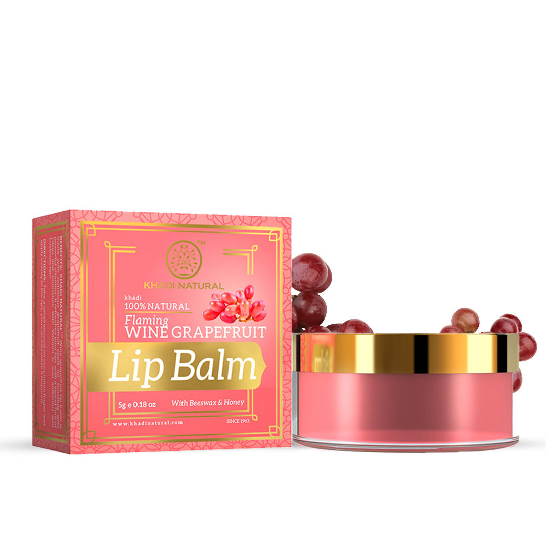 Wine Grapefruit Lip Balm - With Beeswax & Honey 5gm