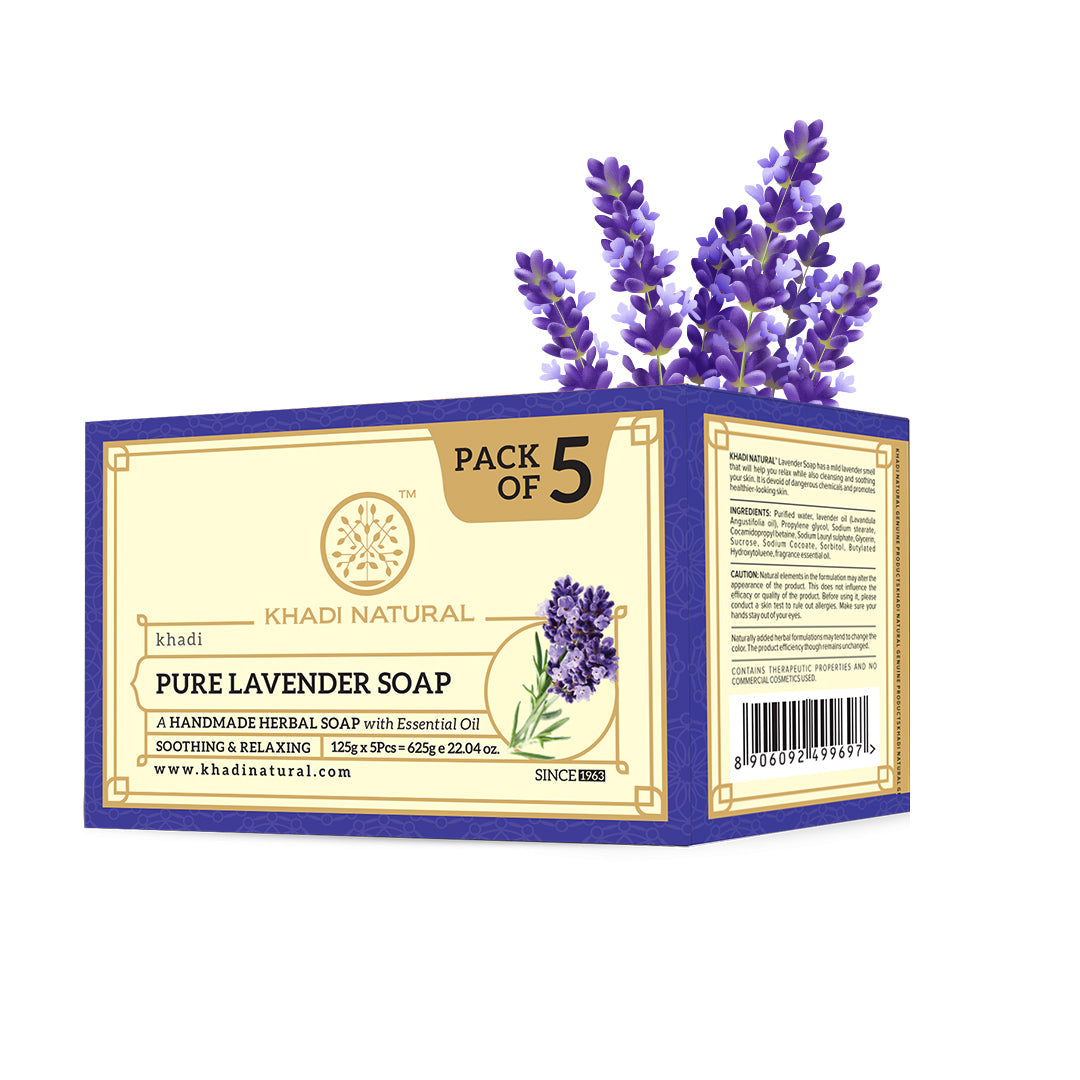 Herbal Pure Lavender Soap Combo Pack Of 5 125gm Each