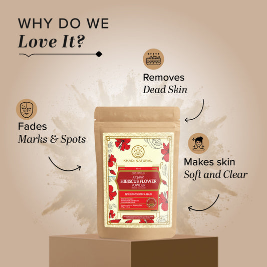 Organic Hibiscus Flower Powder For Hair - 100% Natural 100gm