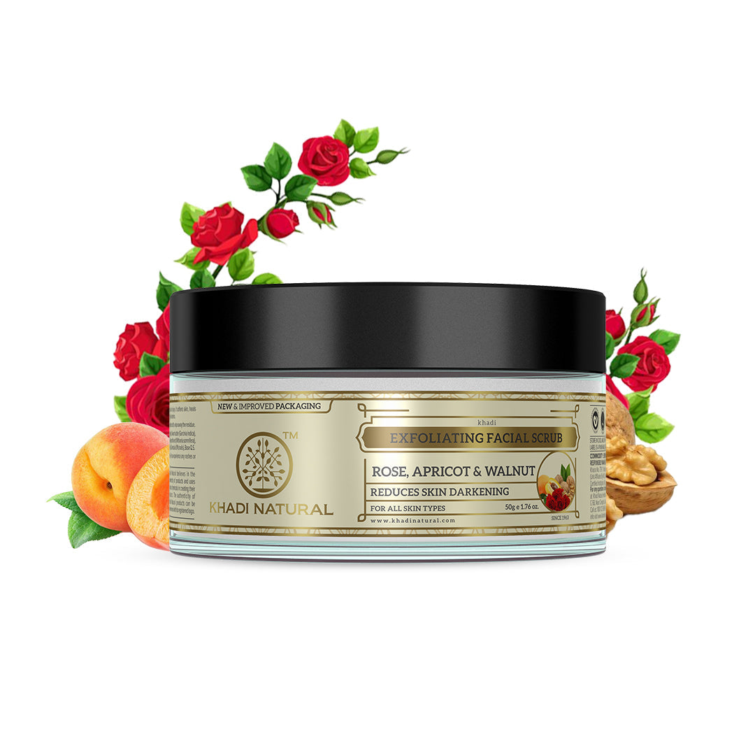 Rose Apricot & Walnut Exfoliating Facial Scrub 50gm