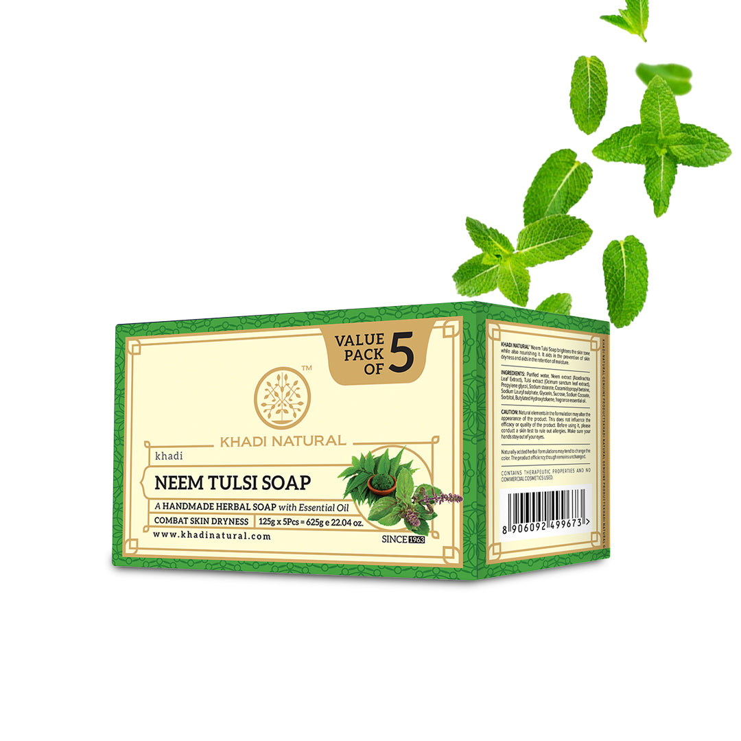 Herbal Neem Tulsi Soap Combo Pack Of 5 125gm Each