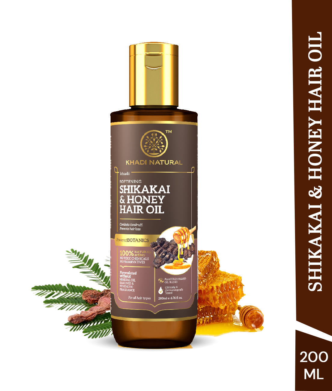 Shikakai & Honey Hair Oil - Powered Botanics 200ml