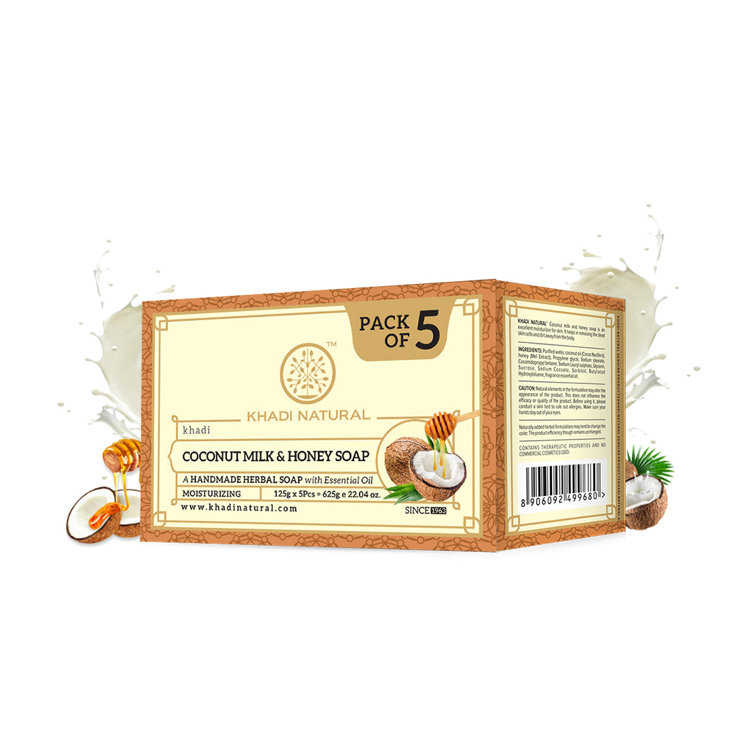 Herbal Coconut Milk & Honey Soap Combo Pack Of 5 125gm Each