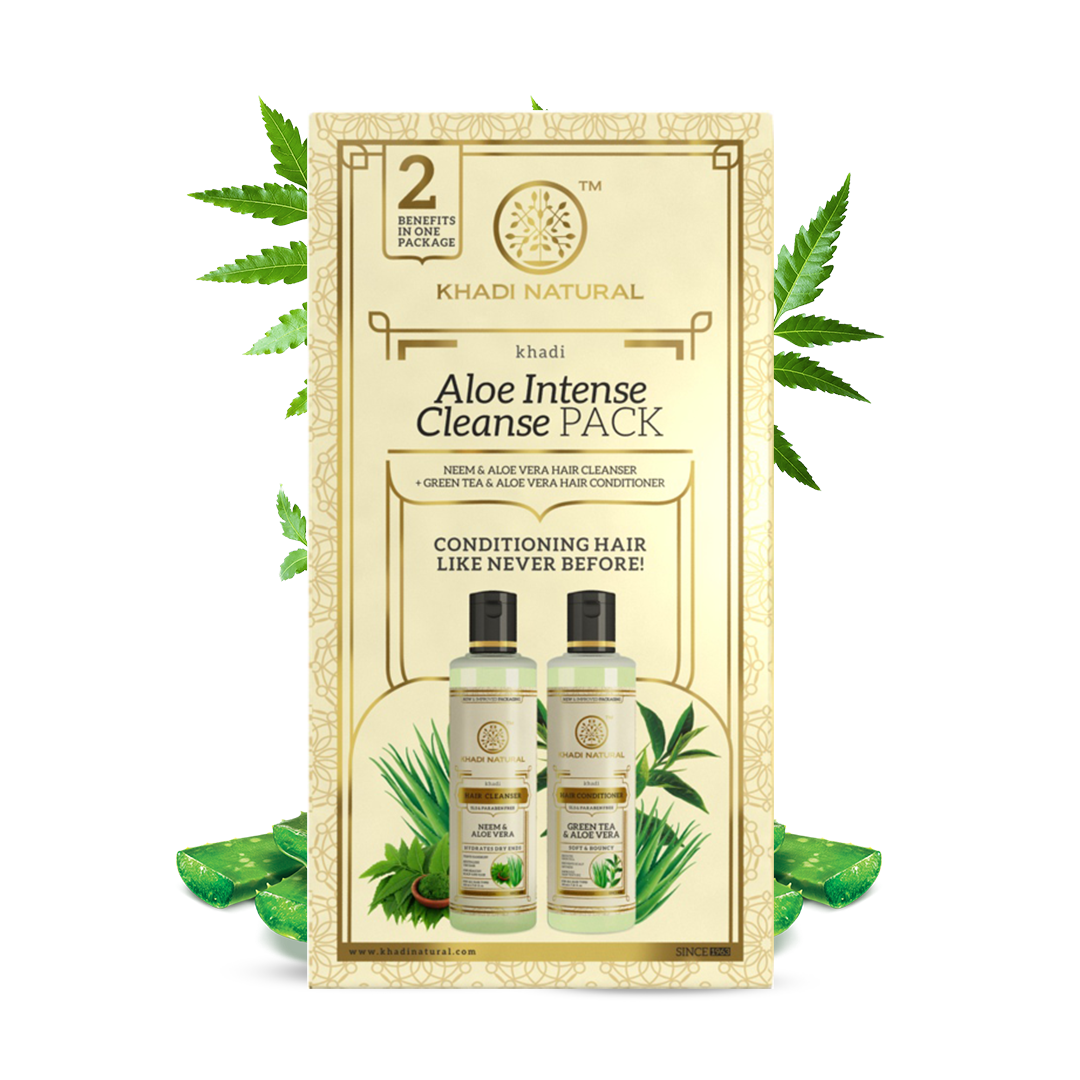 Aloe Intense Cleanse  Pack of 2 Hair Care Combo of Cleanser & Conditioner 210ml Each