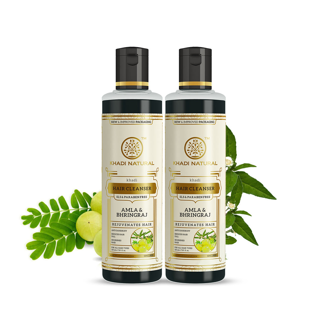 Amla & Bhringraj Hair Cleanser-SLS/Paraben Free Combo Pack of 2 1