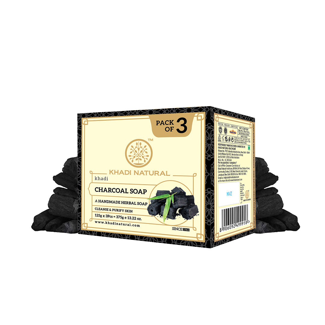 Herbal Charcoal Soap Combo Pack Of 3 125gm Each