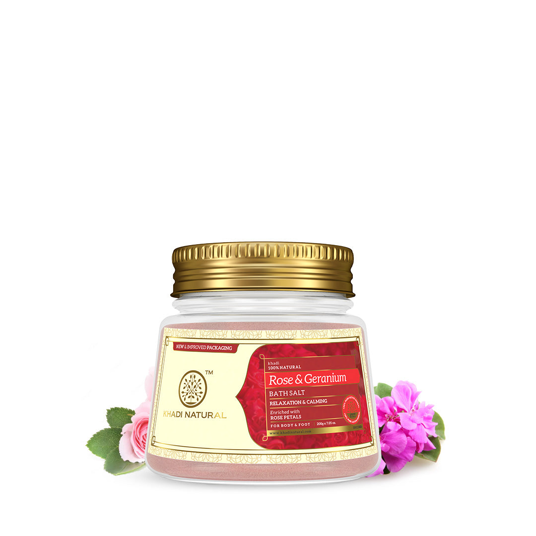 Rose & Geranium with Rose Petals Bath Salt 200gm