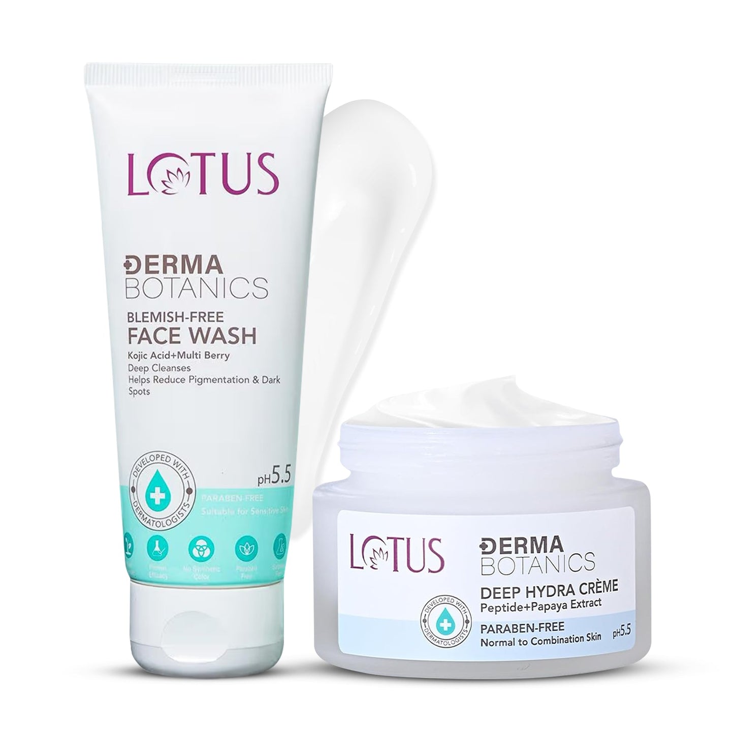 DermaBotanics Kojic Facewash+Deep Hydra Creme Combos
