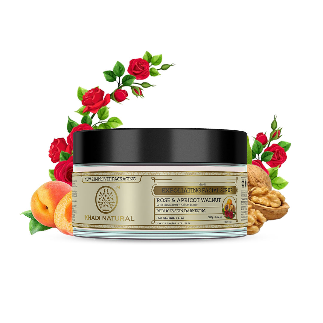Apricot & Walnut Face Cream Scrub with Rose 100gm