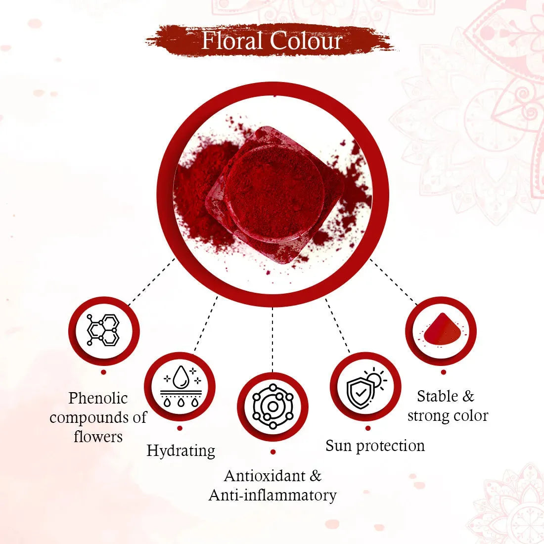 100% Natural Dust Sindoor Maroon with Herbs Extracts & Floral Pigments Kumkum, No side Effects & No Hair Fall 3g