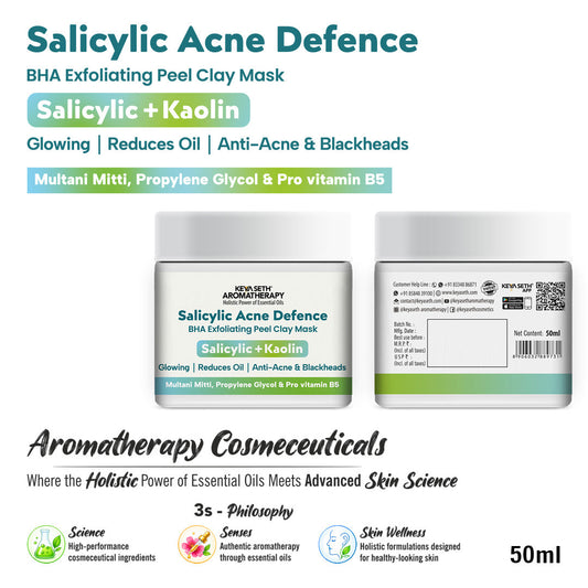 【Keya Seth】 Salicylic Acne Defence BHA Exfoliating Peel Clay Mask｜サリチル アクネディフェンス BHA エクスフォリエイティング ピール クレイマスク｜50ml