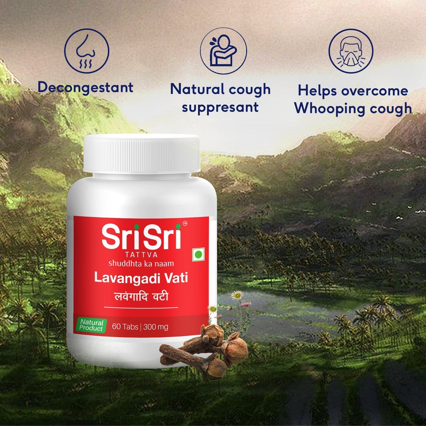 Lavangadi Vati - Respiratory Conditions, 60 Tabs | 300 mg 300mg