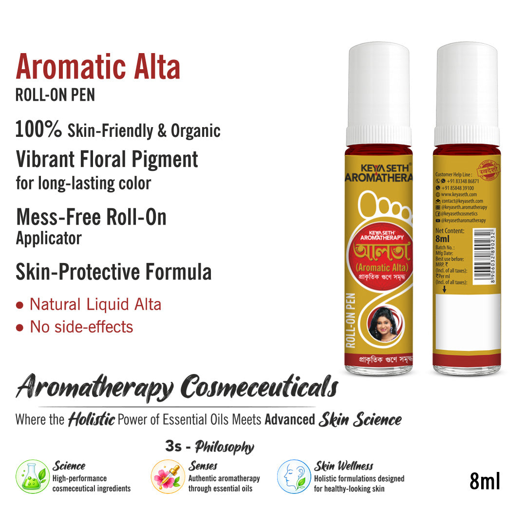 【Keya Seth】 100% Natural Aromatic Alta Roll-On Pen for Hands & Feet｜アロマティック アルタ ロールオンペン（手足用）｜8ml