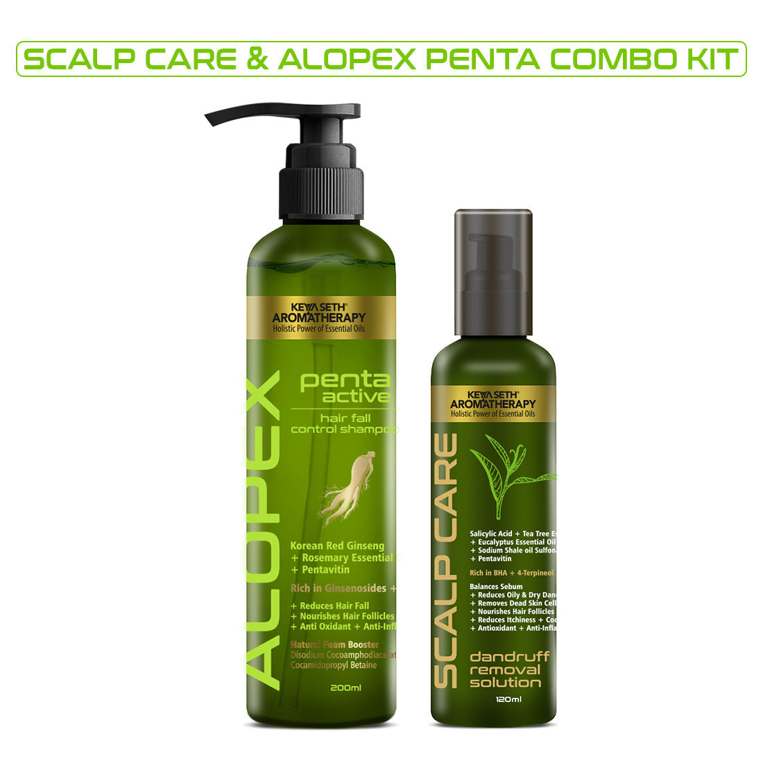 Hair Fall Treatment Kit For Dandruff- Alopex Penta Shampoo, Scalp Care Solution, Fights Dandruff & Itchiness, New Hair Growth 330ml