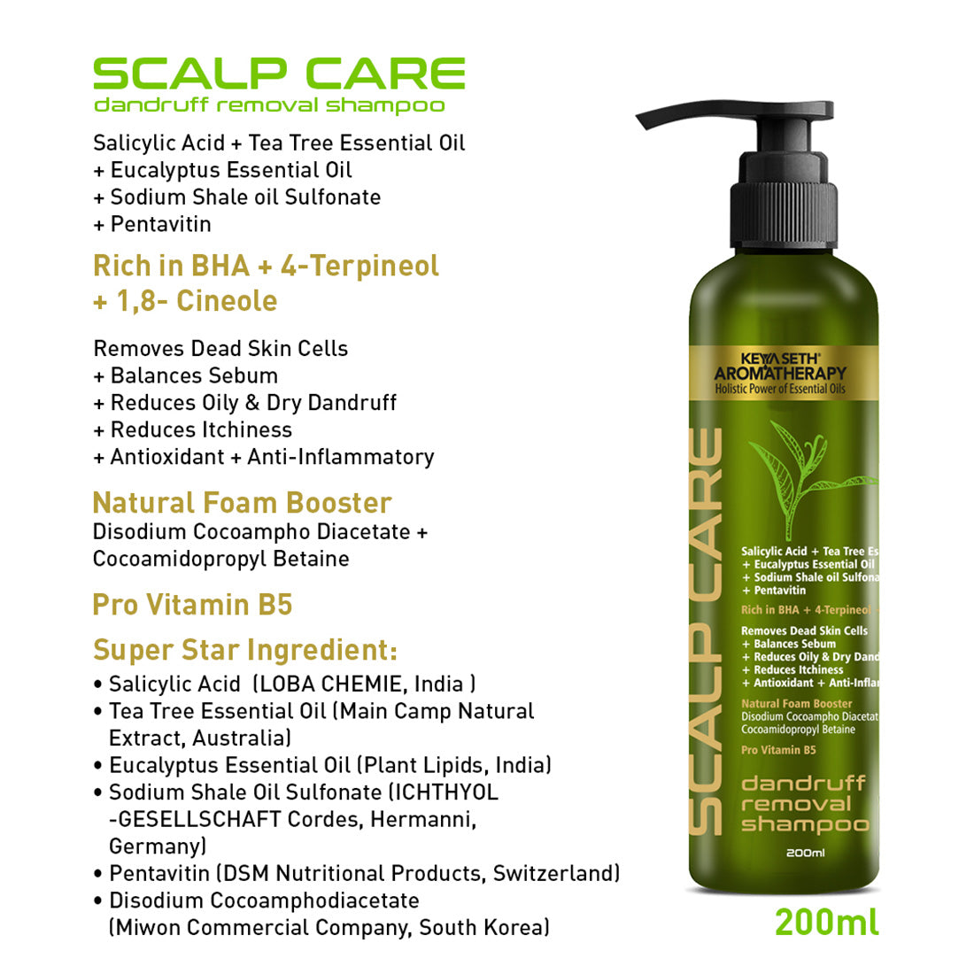 Dandruff Repair Kit: Shampoo, Hair Spa & Serum with Salicylic Acid, Tea Tree, Jojoba, Rosemary & Coconut for a Flake-Free, Nourished & Itch-Free Scalp 530ml