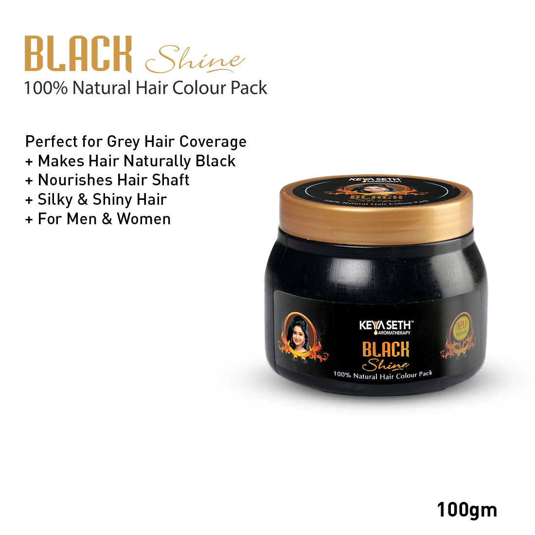 Hair Color Kit: Black Shine Hair Color Pack, Color Retaining Shampoo, Jojoba & Lavender Hair Spa & Aromatic Serum for Long-Lasting, Vibrant & Nourished Hair 542ml