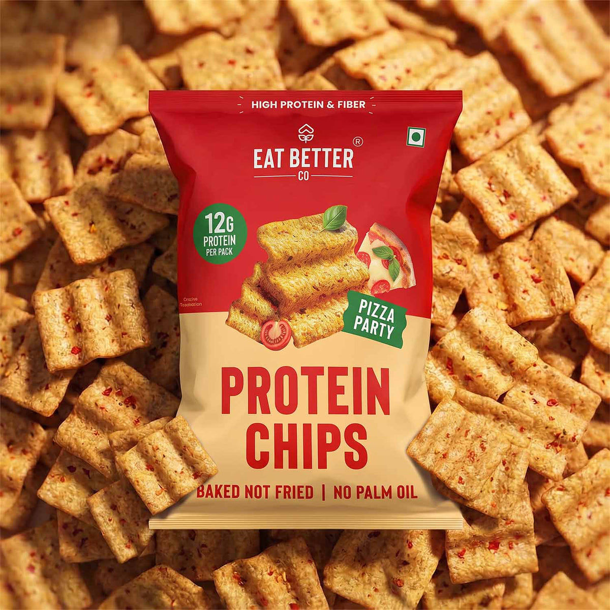 【Eat Better Co】 Protein Chips - Pizza Party｜プロテインチップス ピザパーティー｜55g