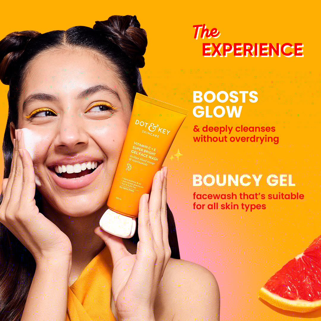 Vitamin C + E Gel Face Wash for Glowing Skin 100ml