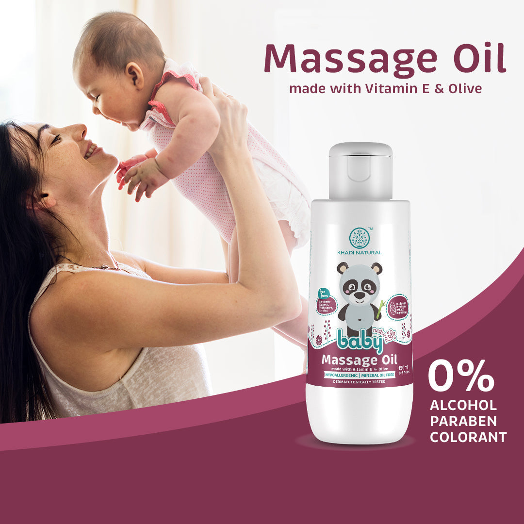 Baby Massage Oil with Vitamin E and Olive, For Moisturizing Skin 150ml