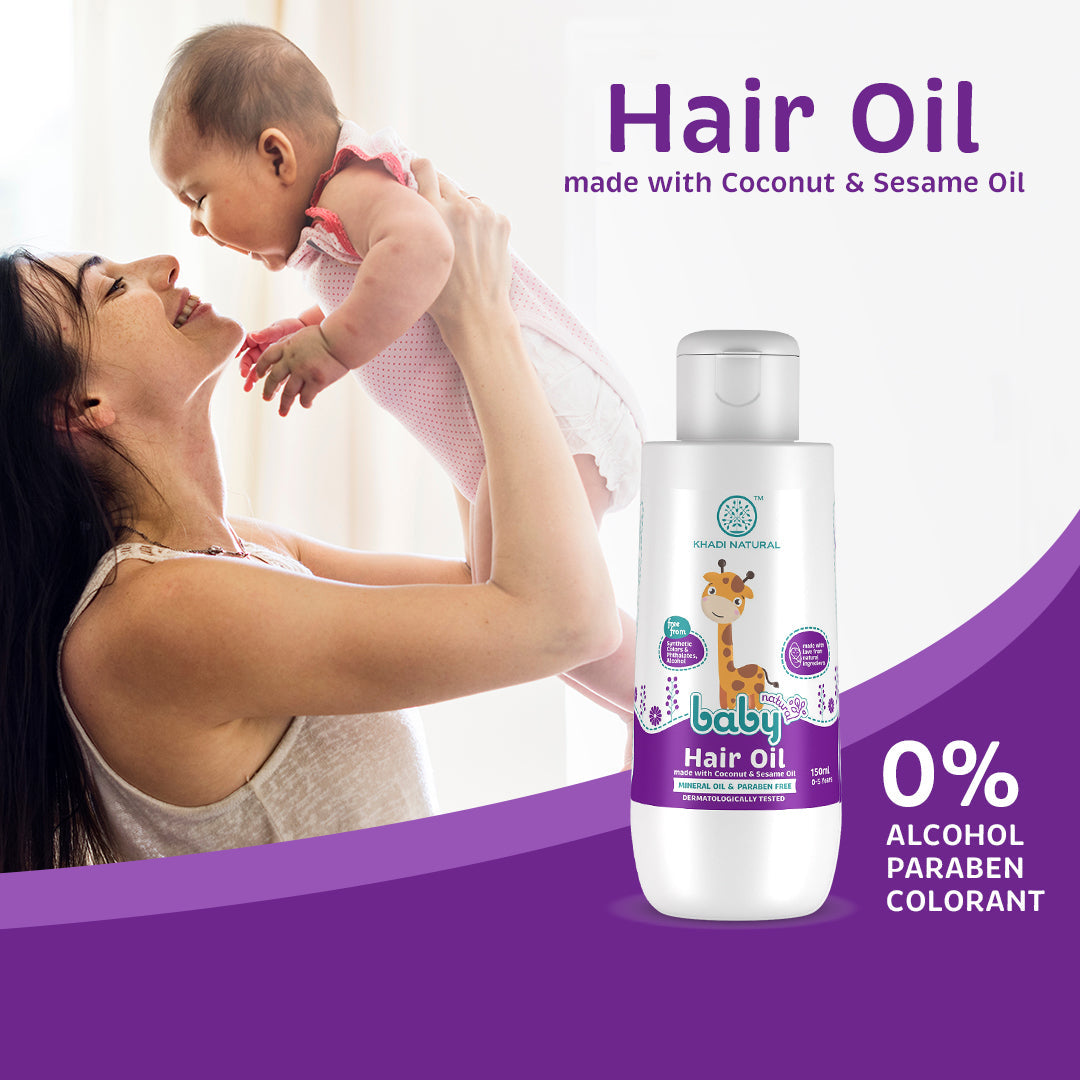 Baby Hair Oil with Coconut and Sesame Oil for Hair Growth 150ml