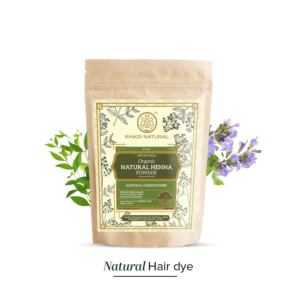 Organic Natural Henna For Hair - 100% Natural 100gm