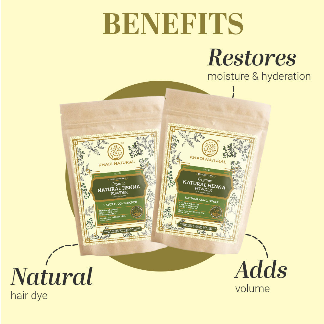 Organic Herbal Henna Powder for Hair - 100% Natural 100gm Each