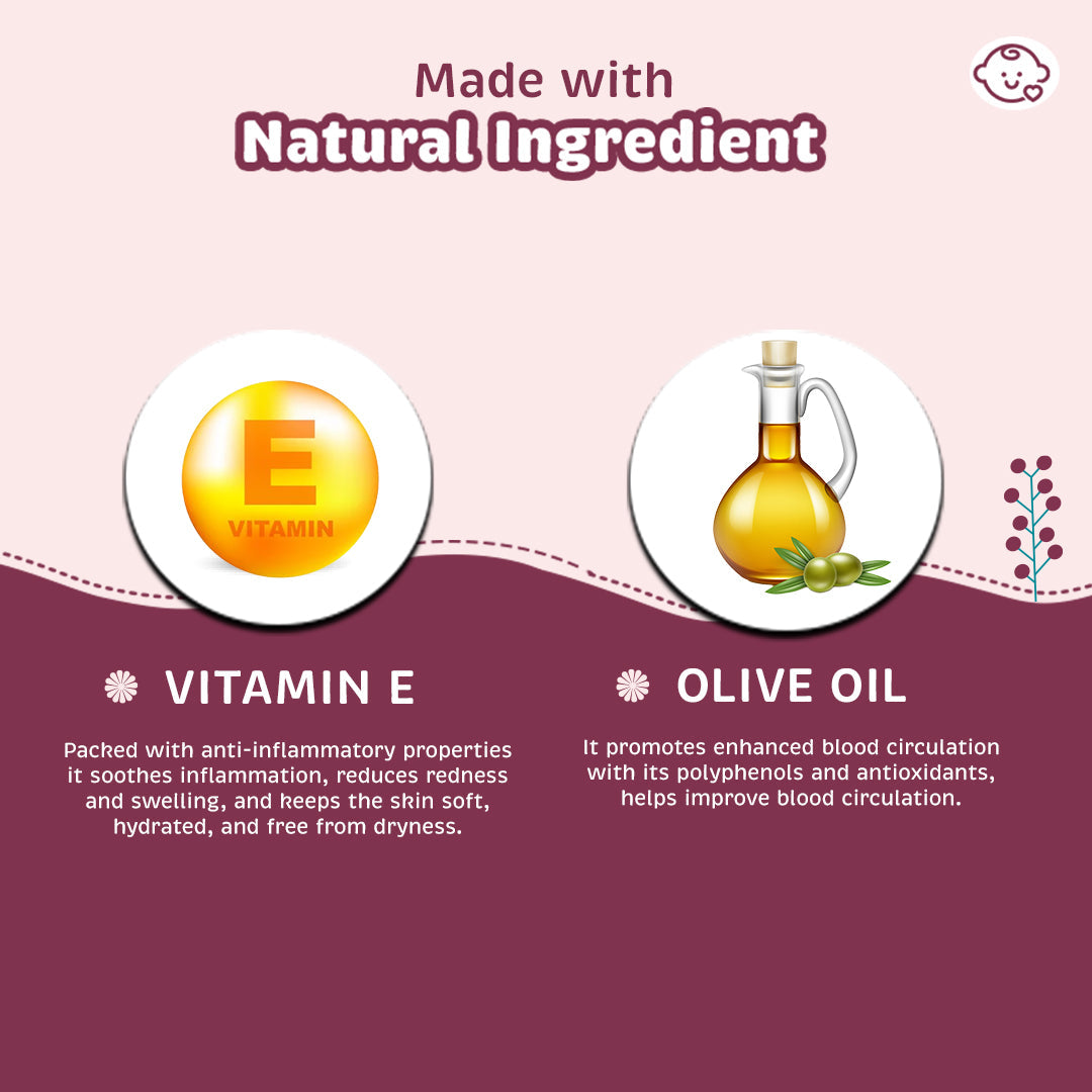 Baby Massage Oil with Vitamin E and Olive, For Moisturizing Skin 150ml