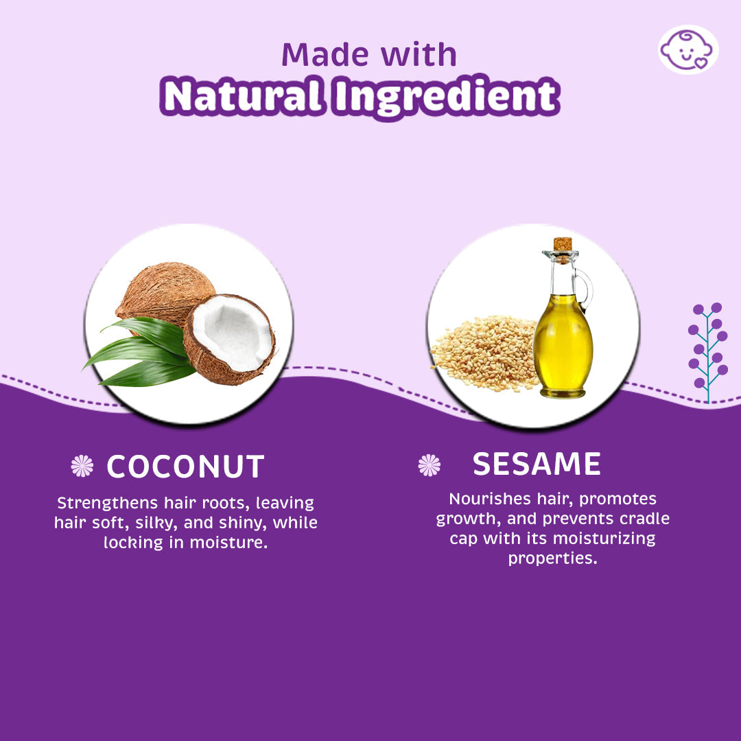 Baby Hair Oil with Coconut and Sesame Oil for Hair Growth 150ml