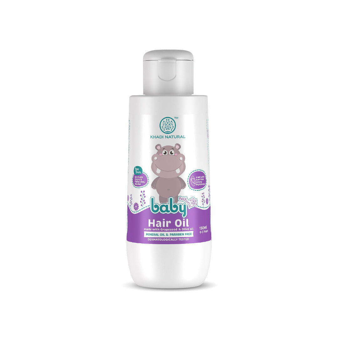 Baby Hair Oil with Grapeseed and Olive - Lightweight and Non-Sticky Formula 150ml