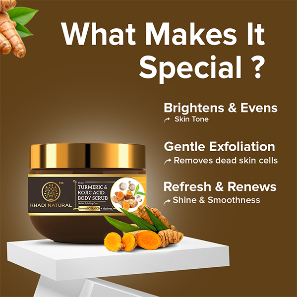 Powered Botanics Turmeric & Kojic Acid Body Scrub 200gm