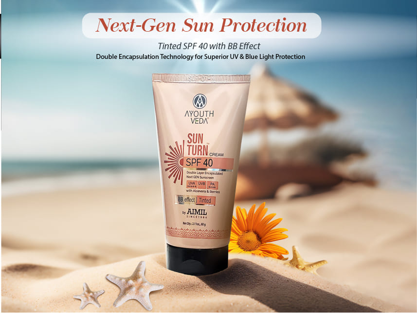 Sun Turn Cream SPF 40 - Double Layer Encapsulated Sunscreen - Tinted with BB Effect - PA++++ - UVA(+++++)/UVB Protection - Blue Light Defense - Enriched with Zinc Oxide, Aloe Vera & Berries - Net.Qty:- 60g 60g