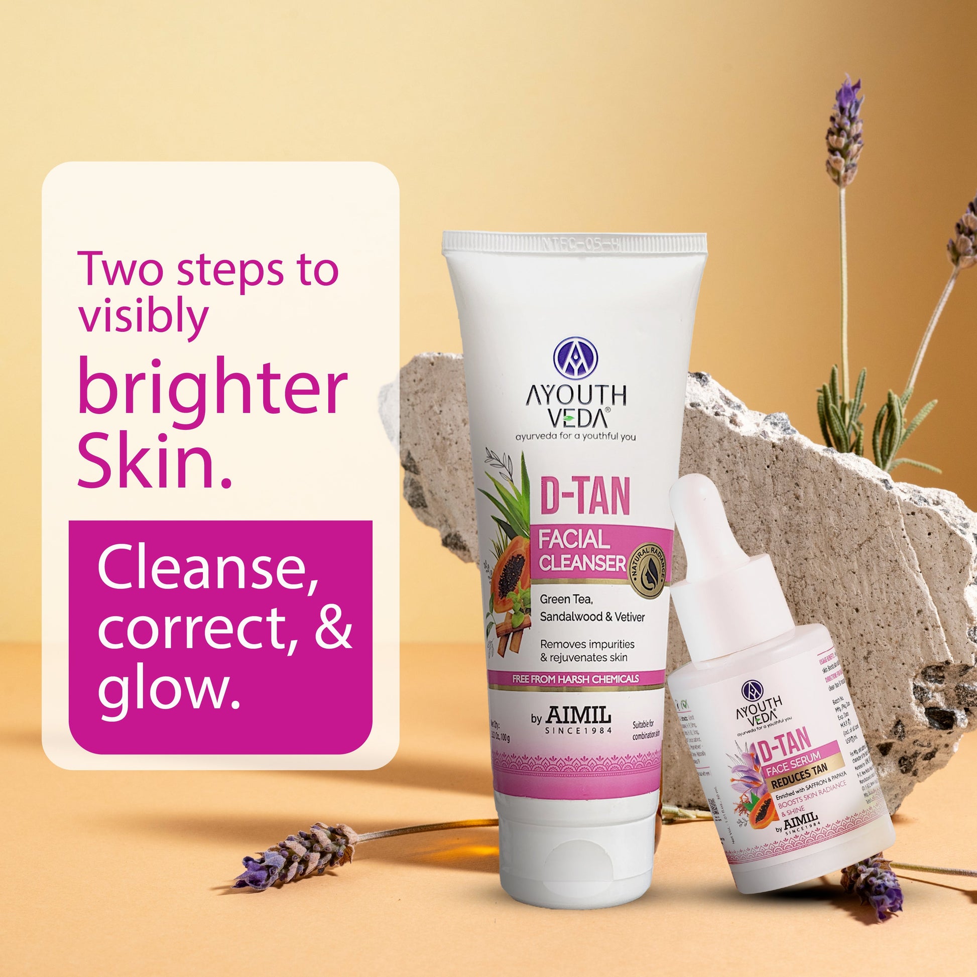 D-tan Serum 30 ml +  D-tan Cleanser 100g 30ml