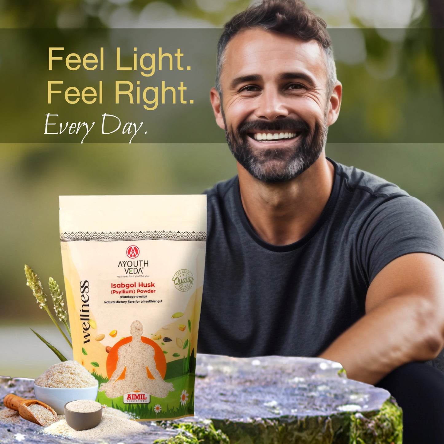 Isabgol Husk Powder | Pure Plantago ovata Fibre for Constipation Relief, Gut Detox & Digestive Comfort | Natural Bulk-Forming Prebiotic for Bowel Regularity, Bloating Relief & Gut Flora Balance | Net Qty: 200g 200g