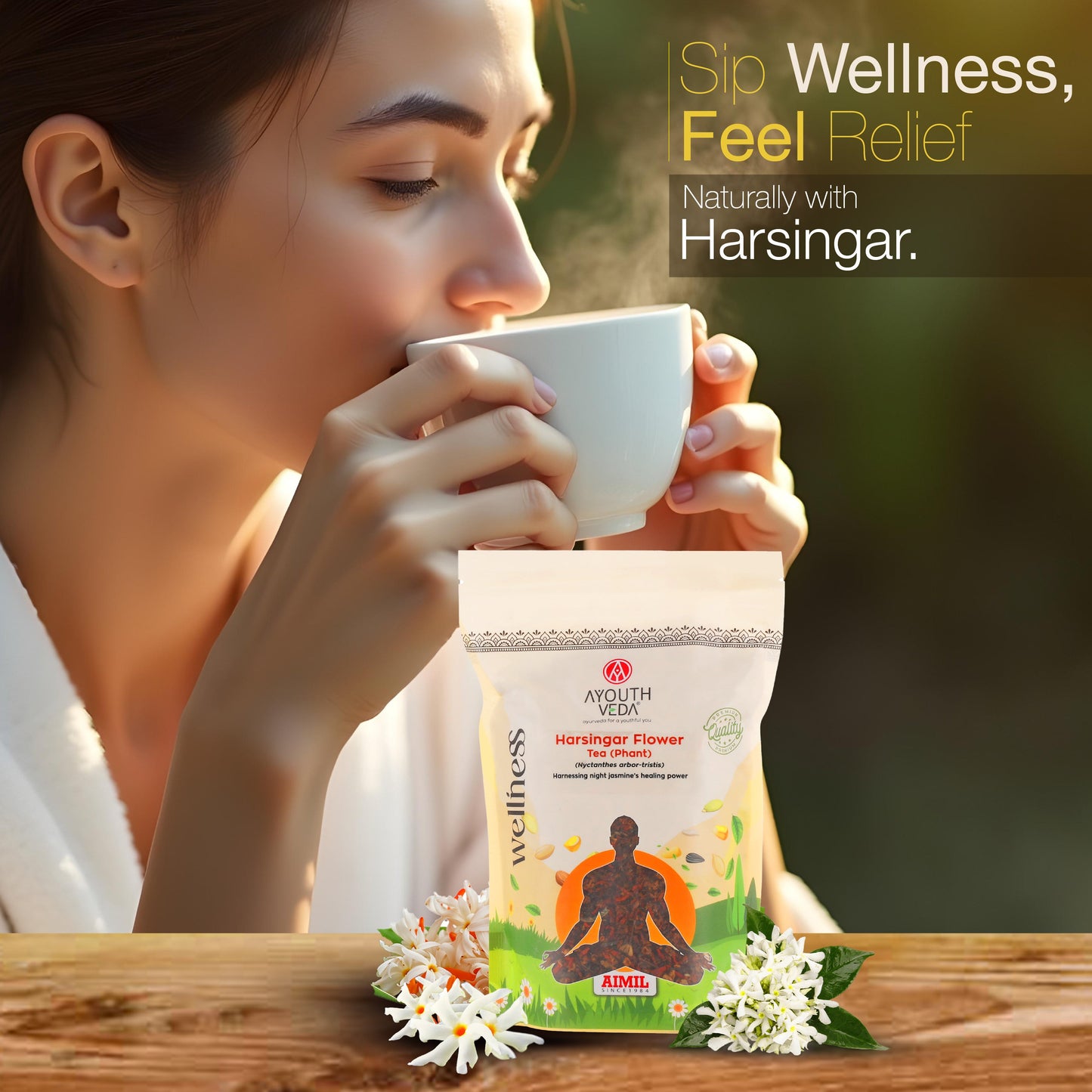 Harsingar Flower Tea (Phant) – Natural Herbal Brew for Pain Relief, Detox & Immunity – Net Qty: 200g 200g